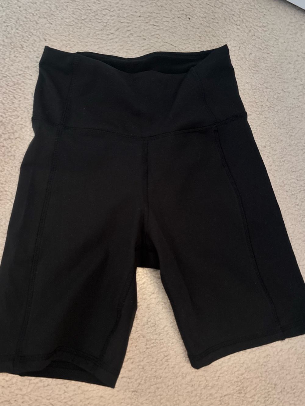 Jessica Simpson Black Active Biker shorts with Branded Waistband